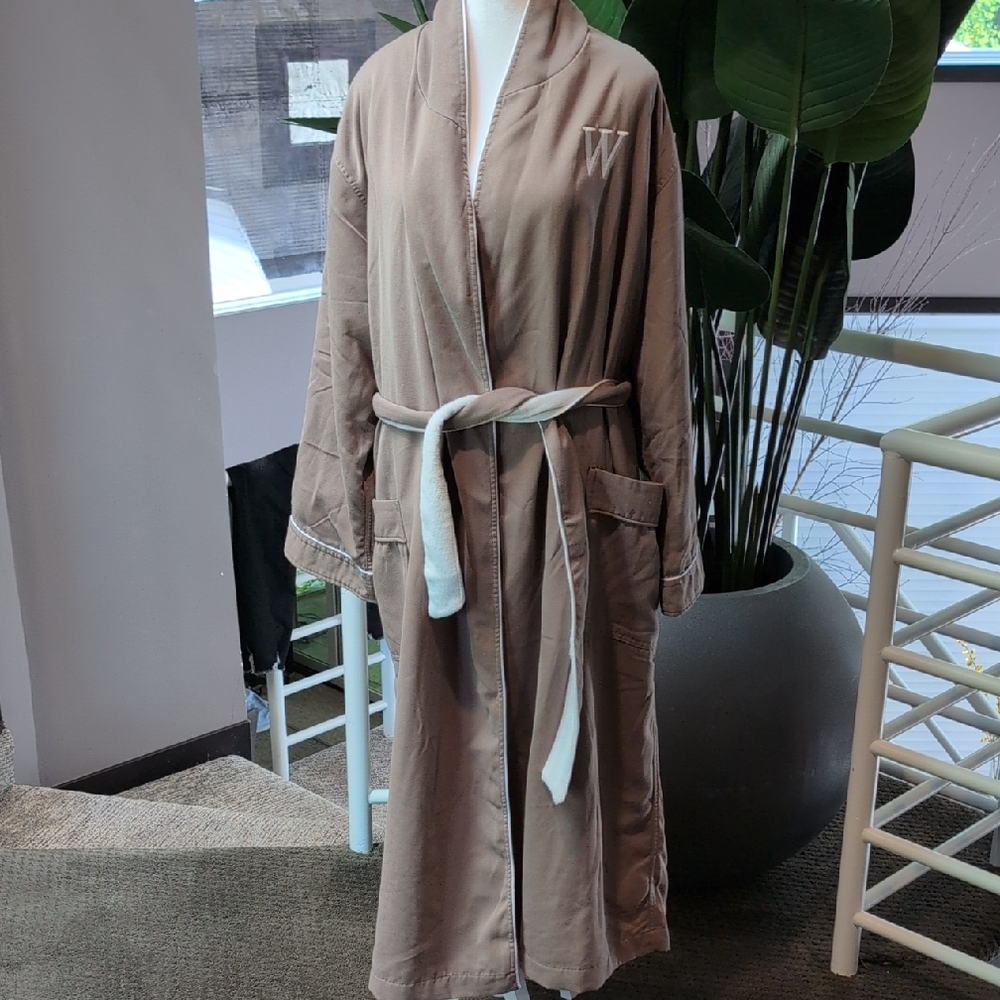 Luxurious Brown Women's Robe with "W" Monogram